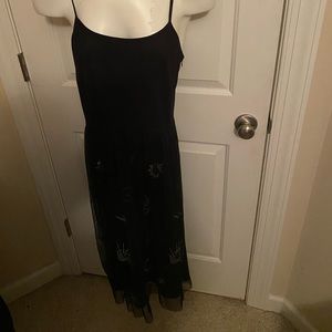 "BONGO" Black Med Spaghetti strap dress - Halloween witch costume dark NWT